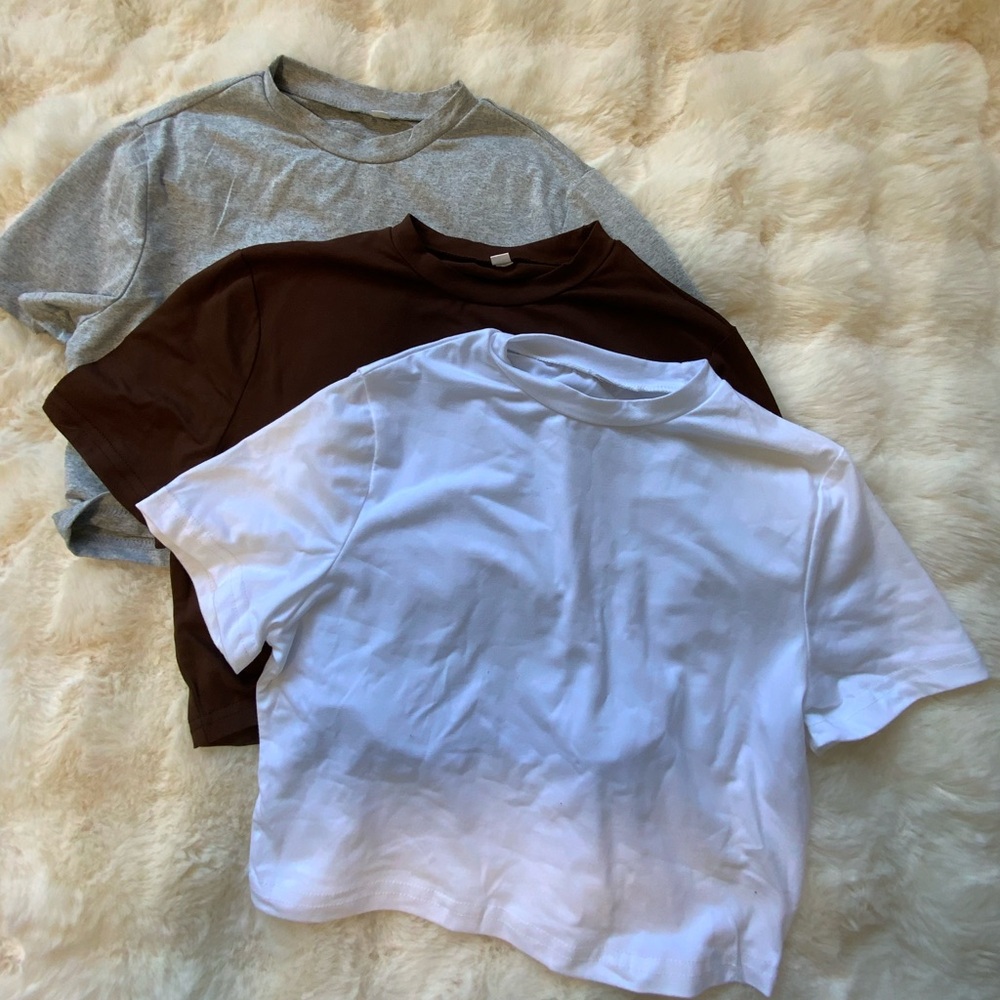 3 small crop tops